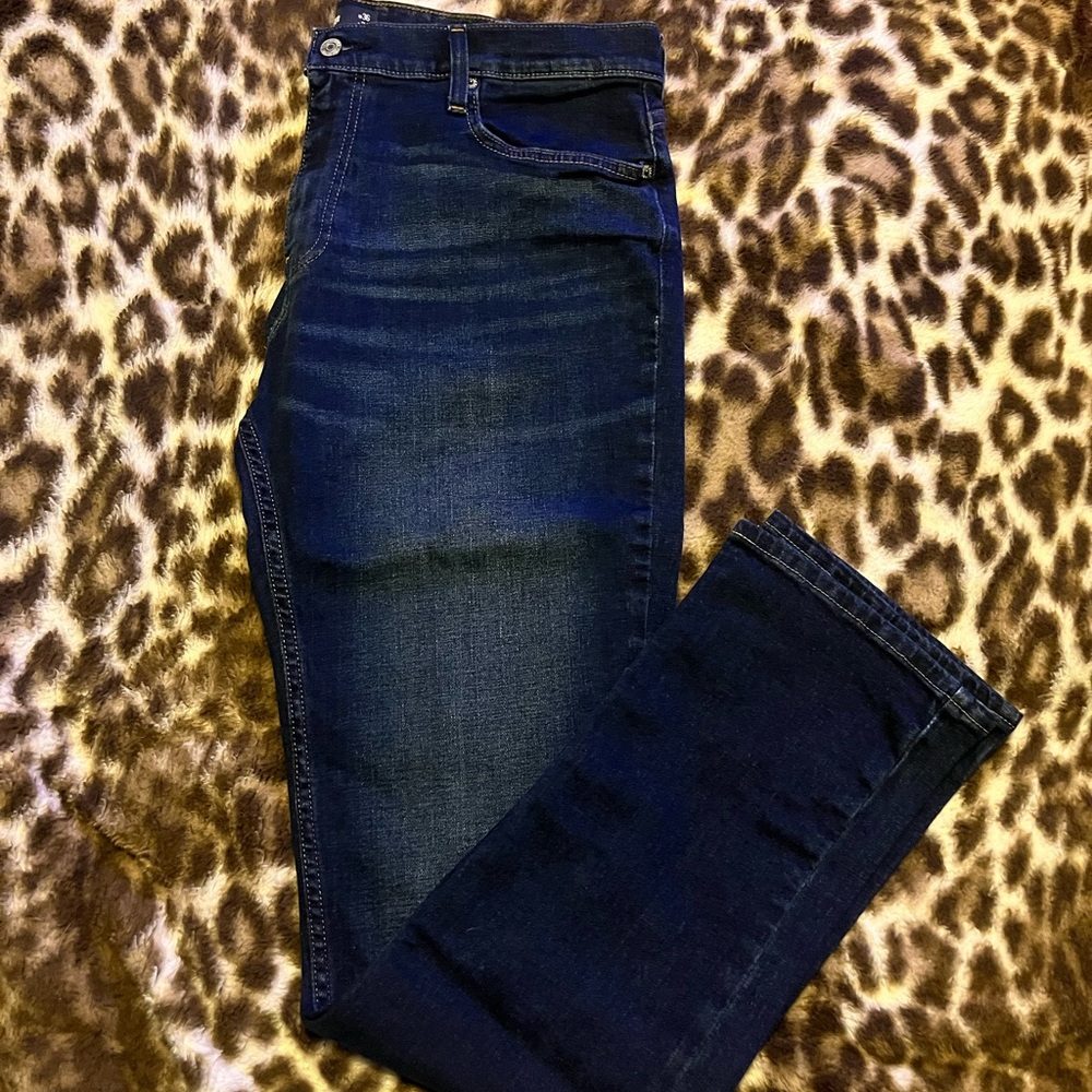 Hollister Men's Dark Blue Slim Straight Jeans